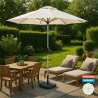 Gartenschirm 3m Sonnenschirm Garten Café Alu mittelmast Achteckig Eden