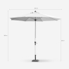 Gartenschirm 3m Sonnenschirm Garten Café Alu mittelmast Achteckig Eden
