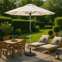 Gartenschirm 3m Sonnenschirm Garten Café Alu mittelmast Achteckig Eden