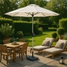 Gartenschirm 3m Sonnenschirm Garten Café Alu mittelmast Achteckig Eden