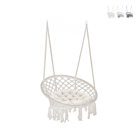 Amaca sospesa con cuscino in cotone Luxory Round Promozione
