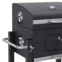 Barbecue au charbon avec roues, 2 grilles et couvercle Austin Offre