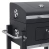 Barbecue au charbon avec roues, 2 grilles et couvercle Austin Offre