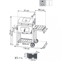 Barbecue a carbonella con ruote 2 griglie e coperchio Austin Sconti