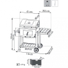 Barbecue a carbonella con ruote 2 griglie e coperchio Austin Sconti
