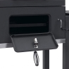 Barbecue au charbon avec roues, 2 grilles et couvercle Austin Remises