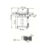 Barbecue a gas in acciaio inox 3 fuochi + 1 Davis Modello