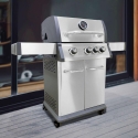 Gasgrill aus Stahl mit 3 Brennern und Seitenkocher Montana Verkauf