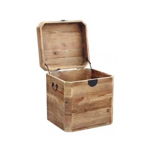 Baule contenitore in legno 52x48x55cm Irving Promozione