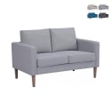 Canapé 2 places moderne en coton 137x73x82cm Ramsey Promotion