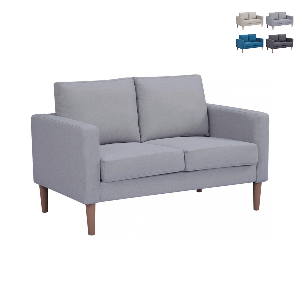 Canapé 2 places moderne en coton 137x73x82cm Ramsey Promotion Canapé 2 places moderne en coton 137x73x82cm Ramsey Promotion
