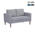 Canapé 2 places moderne en coton 137x73x82cm Ramsey Promotion
