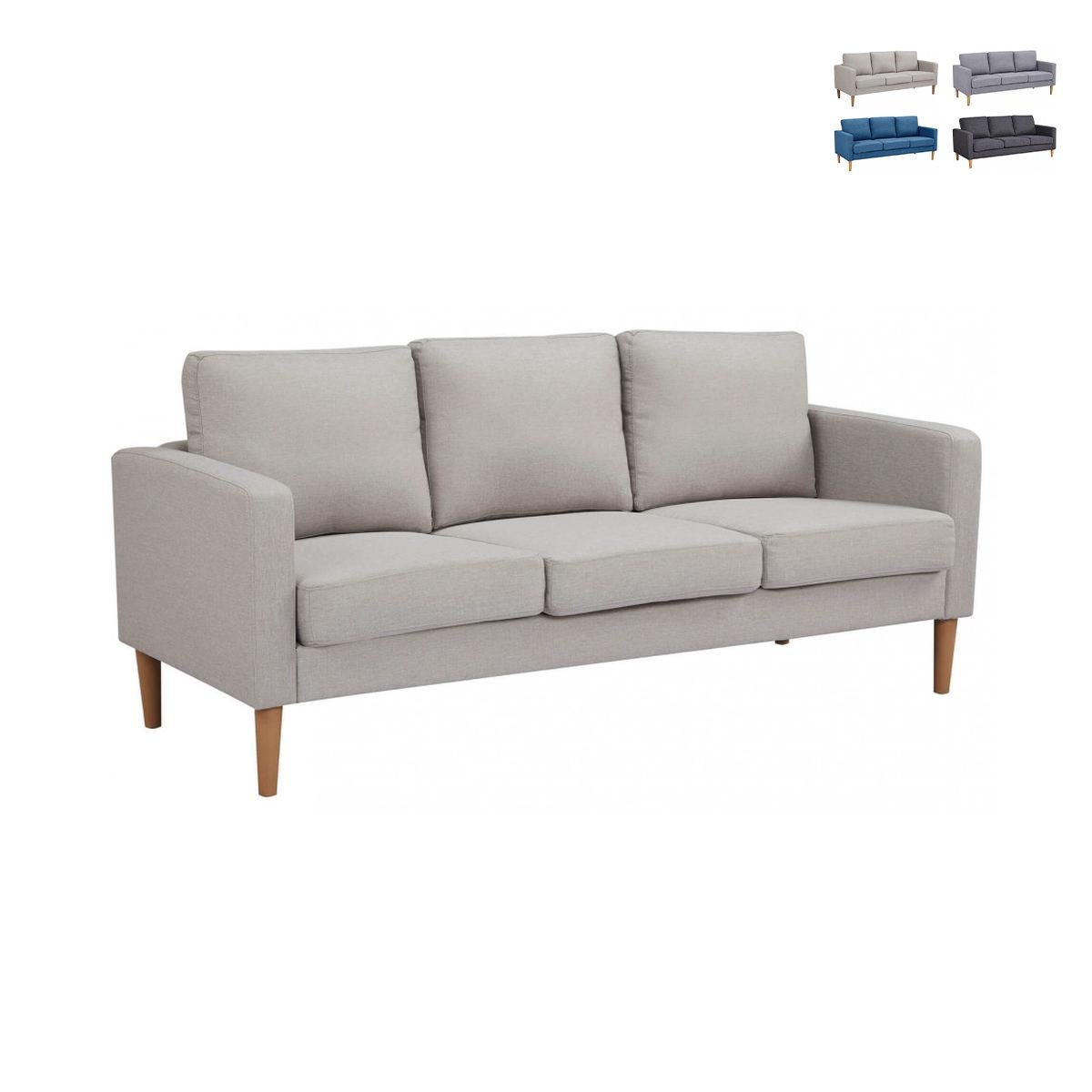Moderner 3-Sitzer-Sofa mit Holzoptik-Beinen Ramsey Aktion Moderner 3-Sitzer-Sofa mit Holzoptik-Beinen Ramsey Aktion