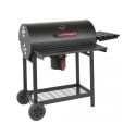 Barbecue à charbon en acier avec roues, couvercle, 2 grilles Tennessee Remises
