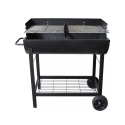 Barbecue à charbon avec roues et 2 grilles réglables Wisconsin Offre