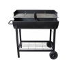 Barbecue à charbon avec roues et 2 grilles réglables Wisconsin Offre