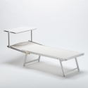 Bain de soleil de jardin transat professionnel en aluminium piscine Italia 