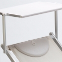 Bain de soleil de jardin transat professionnel en aluminium piscine Italia 