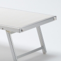 Bain de soleil de jardin transat professionnel en aluminium piscine Italia 