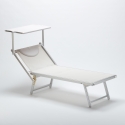 Bain de soleil de jardin transat professionnel en aluminium piscine Italia 