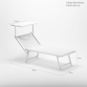 Professionelle Sonnenliege Aluminium Italia 