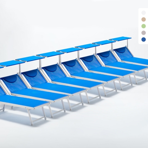20 Lettini spiaggia mare prendisole in alluminio Italia stock Promozione