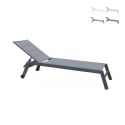 Chaise longue de jardin à roulettes en aluminium Formentera Promotion