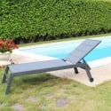 Chaise longue de jardin à roulettes en aluminium Formentera Vente