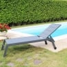 Chaise longue de jardin à roulettes en aluminium Formentera Vente