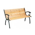 Banc de jardin en bois et fonte 2 places Real Promotion