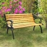 Banc de jardin en bois et fonte 2 places Real Vente
