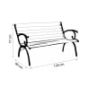 Banc de jardin en bois et fonte 2 places Real Offre