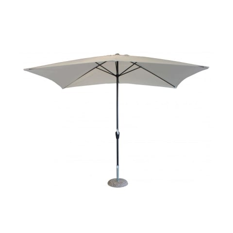 Parasol de jardin 2x3m en polyester blanc Poly Promotion
