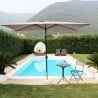 Parasol de jardin 2x3m en polyester blanc Poly Vente