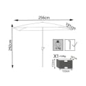 Parasol de jardin 2x3m en polyester blanc Poly Réductions
