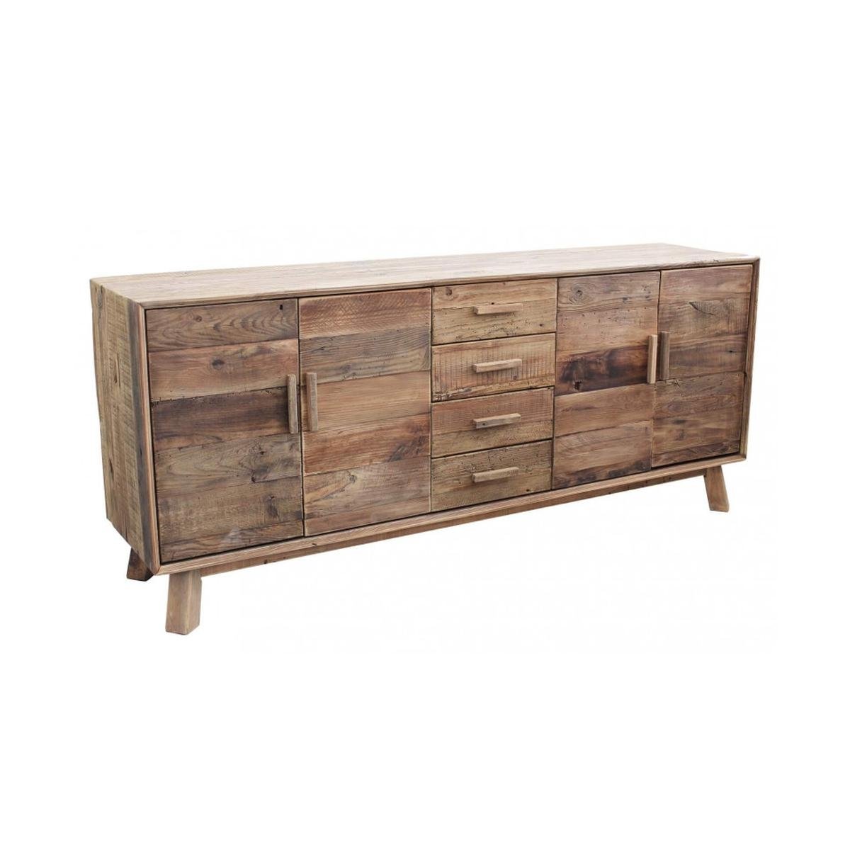 Buffet en bois de pin recyclé avec 4 tiroirs Heron Promotion Buffet en bois de pin recyclé avec 4 tiroirs Heron Promotion