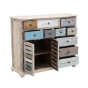 Comò credenza shabby chic in legno multicolor Greg Vendita