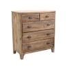 Commode en bois naturel pour chambre à coucher 5 tiroirs Farley Promotion