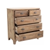Cassettiera in legno naturale per camera da letto 5 cassetti Farley Vendita