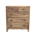 Cassettiera in legno naturale per camera da letto 5 cassetti Farley Offerta
