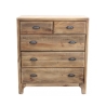 Cassettiera in legno naturale per camera da letto 5 cassetti Farley Offerta