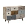Cassettiera in legno colorato con 8 cassetti shabby chic Donald Promozione
