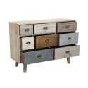 Cassettiera in legno colorato con 8 cassetti shabby chic Donald Offerta