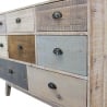 Cassettiera in legno colorato con 8 cassetti shabby chic Donald Stock