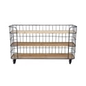 Étagère mobile 3 niveaux style industriel avec roulettes Abner Vente