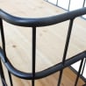 Mobile libreria 3 scaffali stile industriale con ruote Abner Saldi