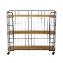 Scaffale libreria con ruote stile industriale Alban Vendita