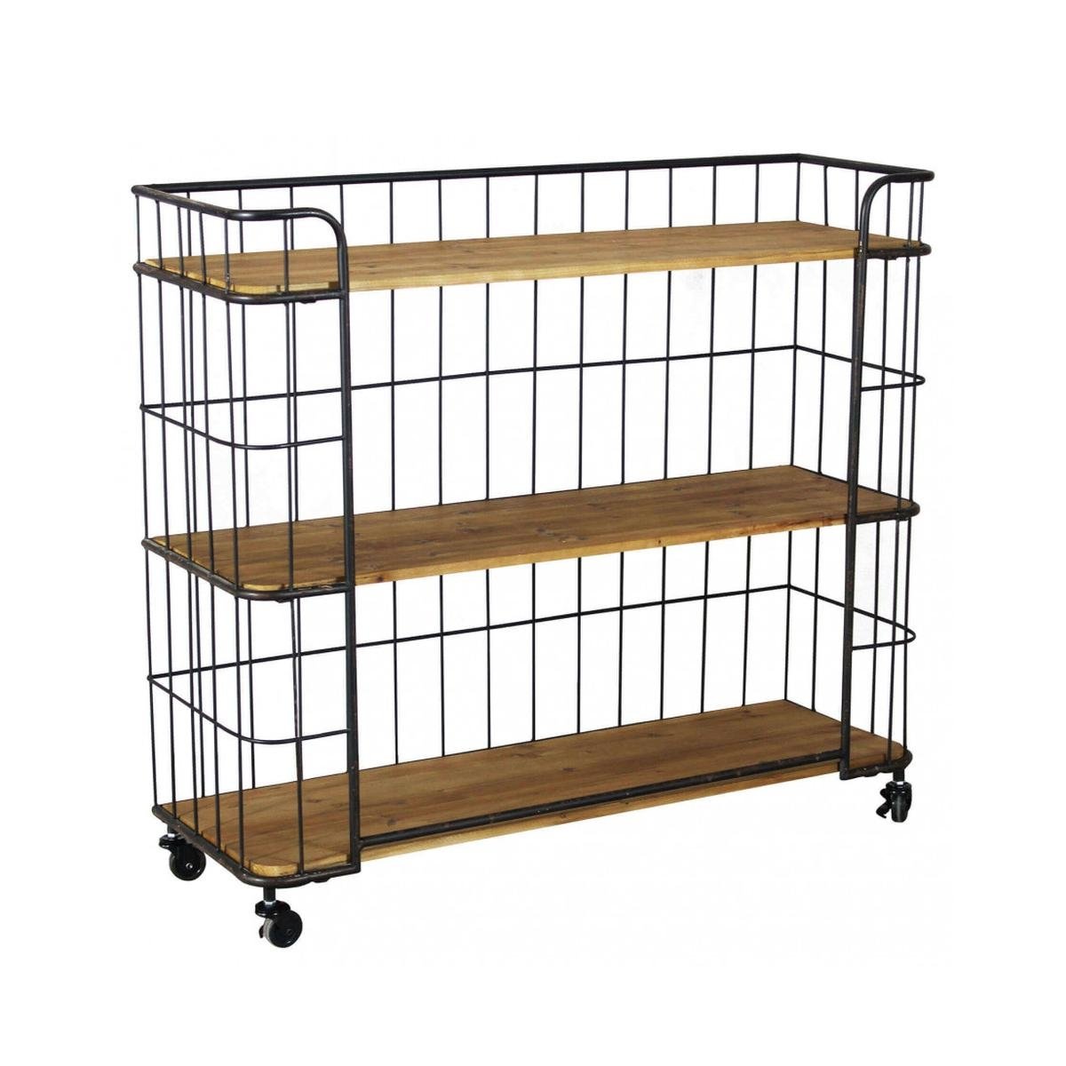 Scaffale libreria con ruote stile industriale Alban Promozione Scaffale libreria con ruote stile industriale Alban Promozione