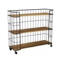 Scaffale libreria con ruote stile industriale Alban Promozione