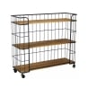 Scaffale libreria con ruote stile industriale Alban Promozione